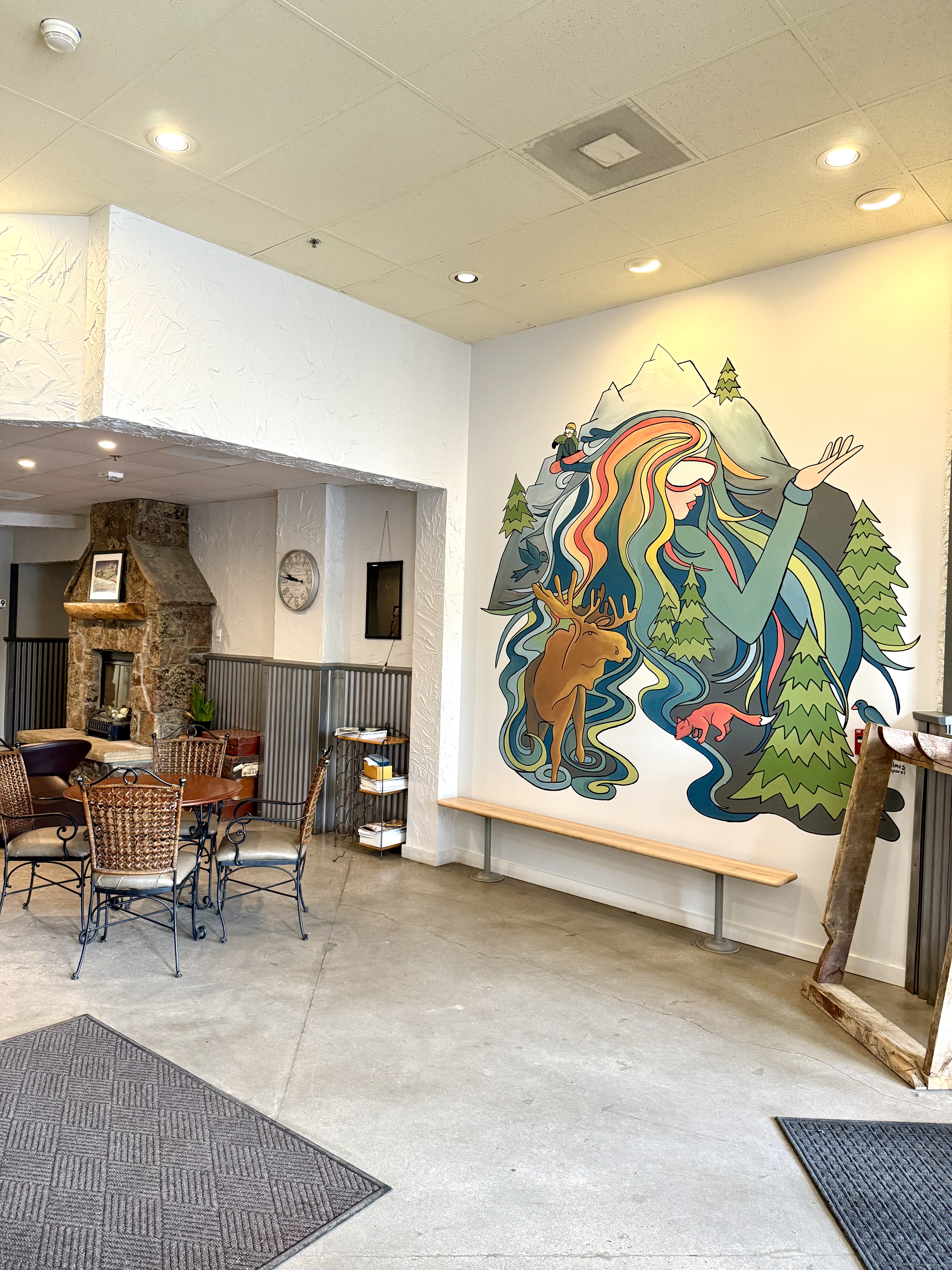 The social lounge area at Cohabit hotel.